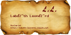 Labáth Leonárd névjegykártya